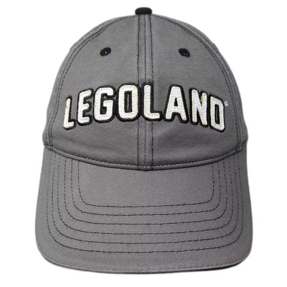 LEGOLAND Baseball Cap Gray White One Size Embroidered Strapback Hat Adjustable